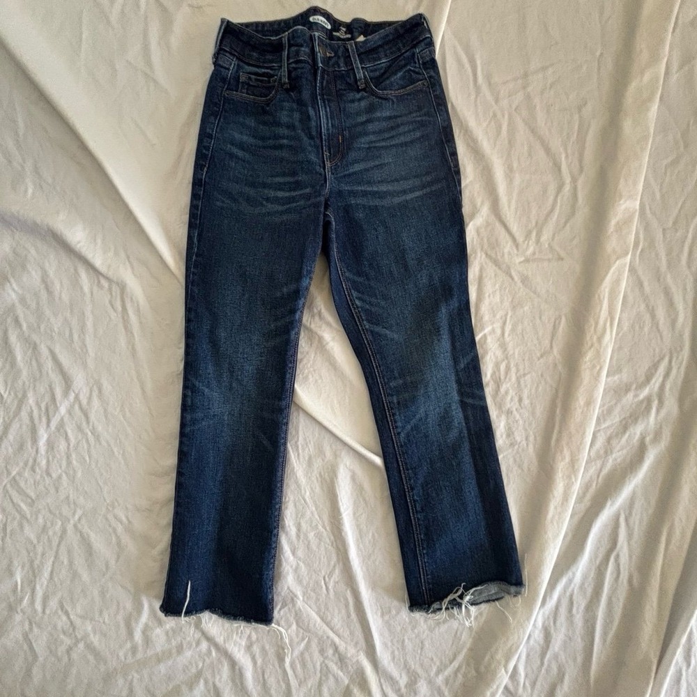 Old Navy Blue Flare Ankle‎ High Rise Jeans. Size 2